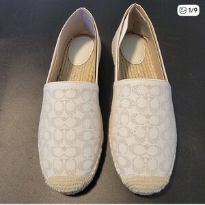 Coach Light Gray Espadrille Flats